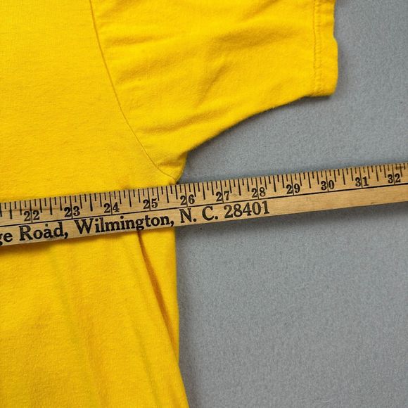 Vintage Polo Jeans Co Shirt Adult 2XL Yellow Blue Ringer Embroidered Logo 90s - Picture 8 of 11